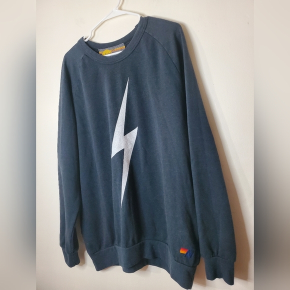 Aviator Nation Bolt Crew Sweatshirt Charcoal Size XXL - Picture 6 of 15